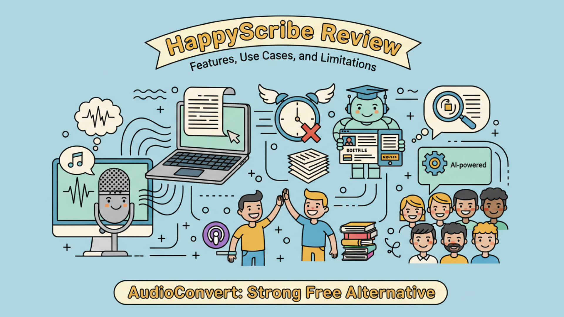 HappyScribe Review: Features, Use Cases, and Limitations | AudioConvert